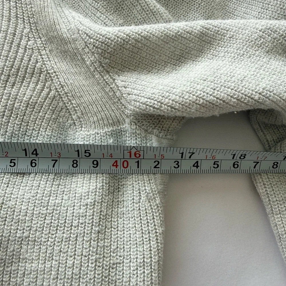 Talbots T by Talbots Navy Gray Open Front Cardigan Size M Luxury Nautical Vacay - Picture 9 of 10